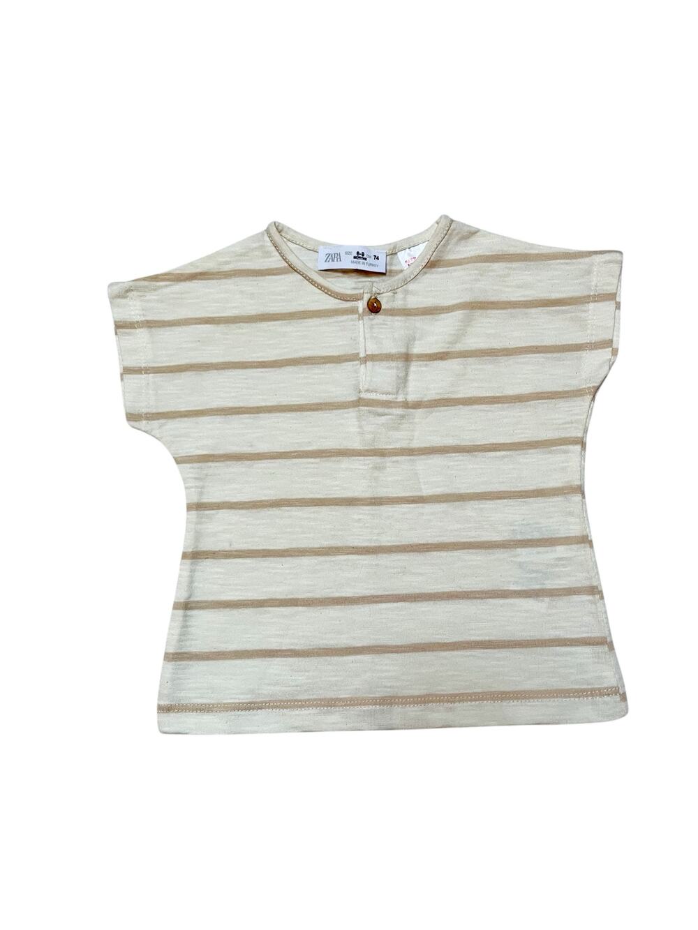 Zara Striped Henley Shirt Size 6-9m
